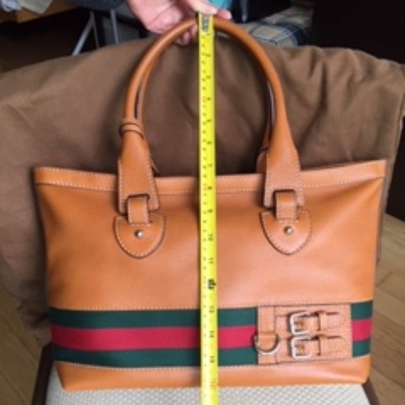 GUCCI Italian leather bag - Tan - Picture 9 of 15
